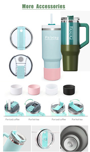 Nouvelle tasse <span class=keywords><strong>à</strong></span> poignée rayée 40oz en acier inoxydable 304 épaissi, portable, isolée sous vide, 12-24 heures, pour eBay transfrontalier, idéale comme cadeau - Product Image 4