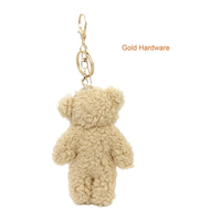 Ours en peluche sac à breloques sac accessoires enfants violet coeur rempli en peluche sac à dos portefeuille pendentif cadeau 5 "pouces cadeau pour les filles
