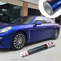 Film vinyle auto-adhésif pour voiture, effet brillant, bleu cobalt changeant de couleur, film vinyle pour voiture
