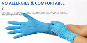 Guantes Desechables de Nitrilo Negro Extra Duraderos de 6 Mil, Sin Polvo, Antideslizantes, Hipoalergénicos, Puño Reforzado, Puntas de Dedos Texturizadas, Uso General - Product Image 4