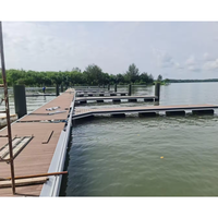 Pont flottant en aluminium, plateforme flottante, pontons marins avec revêtement imperméable
