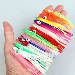 Jupon de pêche lumineux <span class=keywords><strong>en</strong></span> silicone et plastique imprimé, forme de calmar artificiel souple, 5cm, 9cm, 10cm, 12cm, pour la pêche <span class=keywords><strong>en</strong></span> <span class=keywords><strong>mer</strong></span> et la traîne - Product Image 3