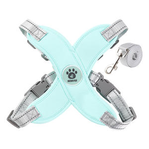 Rompi <span class=keywords><strong>Harness</strong></span> hewan peliharaan berjalan luar ruangan bentuk <span class=keywords><strong>X</strong></span> dengan fitur terpisah lembut kain kepar poliester dan tali - Product Image 4