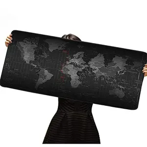 Custom Large Size Extended Professional Smooth Rubber Gaming World Map Mouse Pad