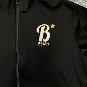 Ensemble veste et pantalon de sport personnalisé Jogger d'extérieur Sweats à capuche avec logo brodé Survêtement noir - Product Image 5