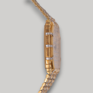Reloj de cuarzo de dos tonos con esfera cuadrada, pulsera con indicador de fecha para uso diario - Product Image 5