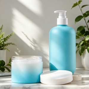 Set Personalizzato di Flaconi in Plastica Biodegradabile da 500ml con Pompa per Shampoo e Lozione e Vasetti per Crema Corpo - Product Image 1