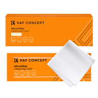 K&F CONCEPT Lot de chiffons de nettoyage en microfibre sans aiguille, lavables et réutilisables, emballés individuellement sous vide