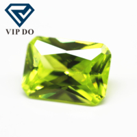 3*5-10*14mm vert pomme/vert pomme D rectangle forme octogonale coupe cubique zircone pierre précieuse synthétique coupe machine octogonale CZ pierre