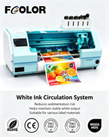 Imprimante d'étiquettes UV Fcolor, nouvelle vente chaude, machine numérique à jet d'encre pour l'impression d'autocollants, d'étiquettes en cristal et de décalcomanies pour les ateliers d'impression.
