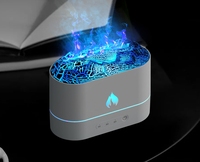 Diffuseur d'huile à domicile unique Machine à explosion de volcan Flamme Fissure de lave Portable Bureau 3D Flamme Diffuseur d'arôme d'huile essentielle