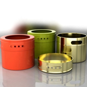 Thép không gỉ hoặc tinplate gia vị hộp thiếc hạt tiêu Shaker muối có thể với cửa sổ rõ ràng và nam châm - Product Image 4