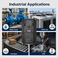 Variateur de fréquence (VFD) 0.75 1.5KW 2.2KW 4KW 5.5KW 7.5KW 11KW à contrôle vectoriel 220V/380V monophasé/triphasé pour entraînement de moteur