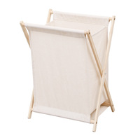Panier à linge pliable rectangulaire en bois, écologique, en tissu japonais et nordique, panier à vêtements pliable, organisateur de rangement pour salle de bain