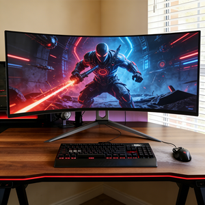 Moniteur de jeu droit/courbé Rebekah China Factory <span class=keywords><strong>34</strong></span> pouces 27 pouces 165/180Hz OEM/ODM pour PC, moniteur d'ordinateur 1K/2K - Product Image 1