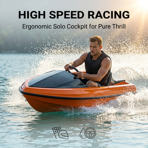 Vente flash - Jet karting électrique orange monoplace - Maniabilité agile - Embarcation légère - Go-kart aquatique - Powerboat - Product Image 3