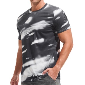 Camiseta de Cuello Redondo para Hombre, Estilo Urbano, Tejido de Algodón Elástico, Estampado Gráfico, Informal, Manga Corta, Secado Rápido y Transpirable - Product Image 3