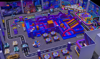 Equipo de Juego Infantil Comercial, Profesional, Duradero, Seguro, Moderno, Atractivo, de Nuevo Diseño, Laberinto Grande para Niños, Parque Infantil Interior