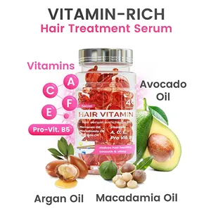 Yeniden büyüme için yeni varış saç büyüme kapsülü Private Label vitamini organik saç çıkma serumu doğal Vegan saç restorasyonu