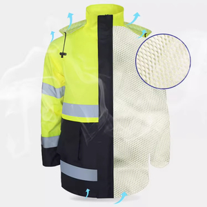 Impermeabile Unisex <span class=keywords><strong>per</strong></span> <span class=keywords><strong>Motociclisti</strong></span> con Strisce Riflettenti, Giacca e Pantaloni <span class=keywords><strong>per</strong></span> Golf, Pesca e Guida Sicura - Product Image 4