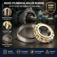 Roulement à rouleaux cylindriques NU205 NU206 NU207 à une rangée, haute vitesse, pour moteur électrique et pompe à eau, en acier Gcr15, précision, directement de l'usine