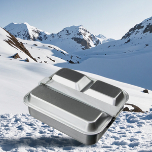 Boîte à repas portable en acier inoxydable SUS 304 robuste pour camping, vente en gros, directement de l'usine - Product Image 6