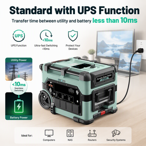สถานีไฟฟ้าพกพาแบบชาร์จเร็ว 10 ช่องเสียบ UPS ระดับ Ms พร้อมแบตเตอรี่แบบขยายได้ - Product Image 3