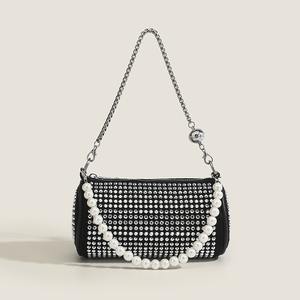 Sac bandoulière cylindrique strass Chaîne perlée Gorgeous sparkle - Product Image 3