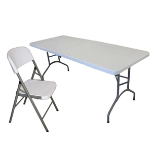 Offre Spéciale <span class=keywords><strong>8</strong></span> <span class=keywords><strong>personnes</strong></span> Banquet durable robuste Banquet de mariage en plein air HDPE Long 6 pieds <span class=keywords><strong>Table</strong></span> et chaise pliantes - Product Image 1