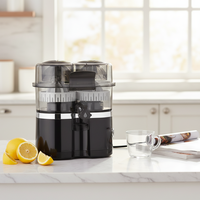 Anbo Kitchen Electric Kapasitas 120W untuk Penggunaan Rumah Tangga, 2 Kepala Blender Pemeras Buah Jeruk dengan Pisau Stainless Steel
