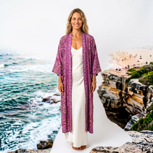 Boho Maxi <b>Dress</b> With Paisley Print Long Sleeve V Neck Loose Fit Chiffon Wrap Style <b>Summer</b> Holiday Celebration Casual <b>Dress</b> - Product Image 1