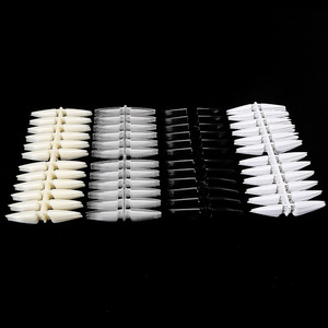 240 faux ongles stiletto transparents naturels pour présentation, carte de couleurs pour la pratique, nuancier de vernis gel, outil de démonstration pour salon de manucure et nail art, avec sac - Product Image 5