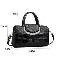 Sac à main en cuir PU avec décoration crocodile brillante, sac bandoulière personnalisé de haute qualité pour femmes, sac à bandoulière de marque pour dames