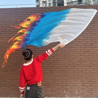 Drapeaux de Danse Chrétienne, Bannières de Louange, Drapeaux de Culte, Éventails en Soie pour le Ministère, Drapeaux Flexibles