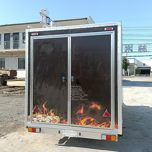 Remorque de cuisine mobile certifiée CE pour la rue américaine, entièrement équipée, avec grill pour pizzas et hot-dogs, en acier inoxydable. - Product Image 5