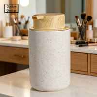 Flacon pompe en céramique de luxe personnalisé, vide, 250 ml (8,5 oz), pour shampoing et soins de la peau