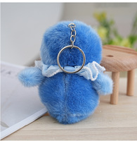 Porte-clés mini peluche pingouin Kawaii, breloque animale mignonne, breloque de sac, jouet animal en peluche 3D de dessin animé, jouets en peluche moelleux, pendentif de sac à dos