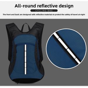 Sac à dos de vélo léger personnalisé avec logo de marque, bandes réfléchissantes, grande capacité, sac d'hydratation pour hommes, imperméable pour l'extérieur - Product Image 2