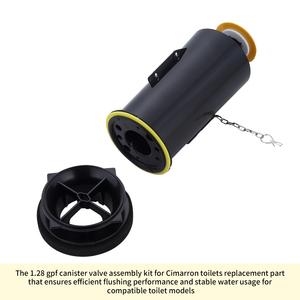 Kit de válvula de descarga para inodoro de 1.28 GPF, ahorrador de agua, anticorrosión, con cadena de sellado de goma ABS, descarga potente, a prueba de fugas, universal - Product Image 4