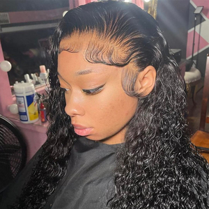 Raw Vietnamese Hair Burmese Curly 40 Inch 13x6 HD Lace Glueless <b>Front</b> <b>Wig</b> Body Wave Virgin Cuticle Aligned Human Hair <b>Wigs</b> - Product Image 4