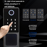 Serrure intelligente numérique pour porte extérieure Wi-Fi, coffre-fort domestique, serrure à code Tt Lock, application Tuya, pour appartement, maison