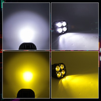 Projecteur de travail pour moto, projecteur trèfle à quatre feuilles, phare antibrouillard, ampoule pour véhicule d'ingénierie