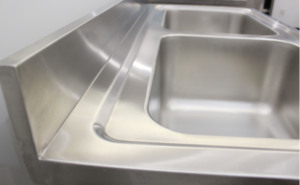 VICTORY Medical Évier double en acier inoxydable pour hôtels et restaurants avec plinthe Inox Lab Sinks - Product Image 6