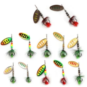 W.P.E Spinner lure 8.8g/13g/20.5g Metal Spoon Fishing Lure Hard Bait Feather Carp Fishing Bait Fishing Tackle Pike Wobblers