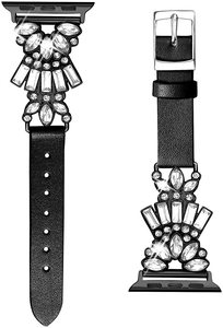 Cinturino in vera pelle di lusso con cinturino in Glitter e diamanti con cinturino Shinny resistente da <span class=keywords><strong>ragazza</strong></span> per Apple Watch cinturino di ricambio - Product Image 5