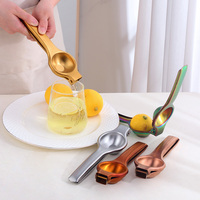 Goedkope keukenaccessoires titanium plating handmatige fruitpers roestvrijstalen citroenpers