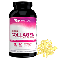 Compléments de Collagène OEM Saines pour un Visage d'Apparence Plus Jeune, Capsules et Comprimés de Collagène Éclaircissants pour la Peau