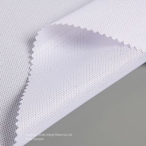 Tissu de polyester 250gsm <span class=keywords><strong>imprimable</strong></span> tissu occultant pour les drapeaux accrochants latéraux de double de sublimation de colorant - Product Image 1