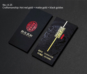 Custom High-Class Luxury Blue Design <strong>Business</strong> <strong>Card</strong> with Letterpress Printing Cardboard Material Custom Logo Hot Stamping Finish - Product Image 5