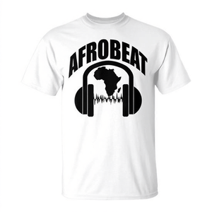 T-shirt Afrobeat con design cuffie Africa, abbigliamento per amanti della musica - Product Image 2